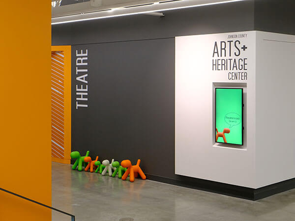Johnson County Arts and Heritage Center theatre digital signage