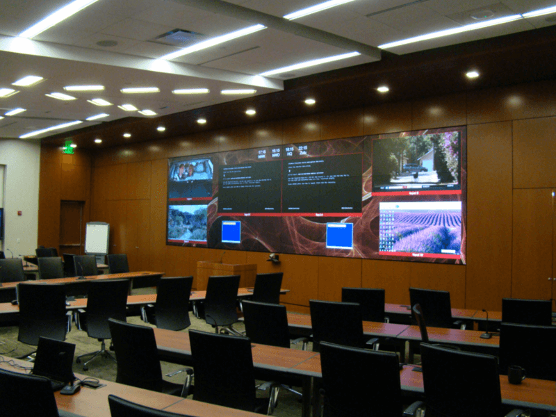 Government conference room audio visual setup